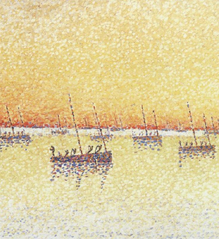 Paul Signac sardine fisbing oil painting image